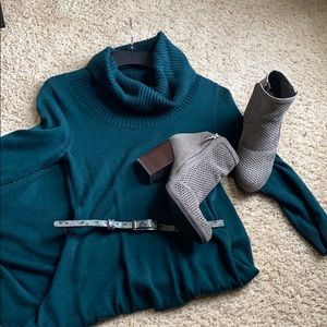 Green/blue Limited A-Line sweater dress